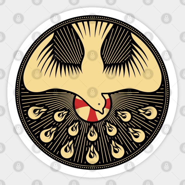 The image of a dove - a symbol of the Holy Spirit of God Sticker by Reformer